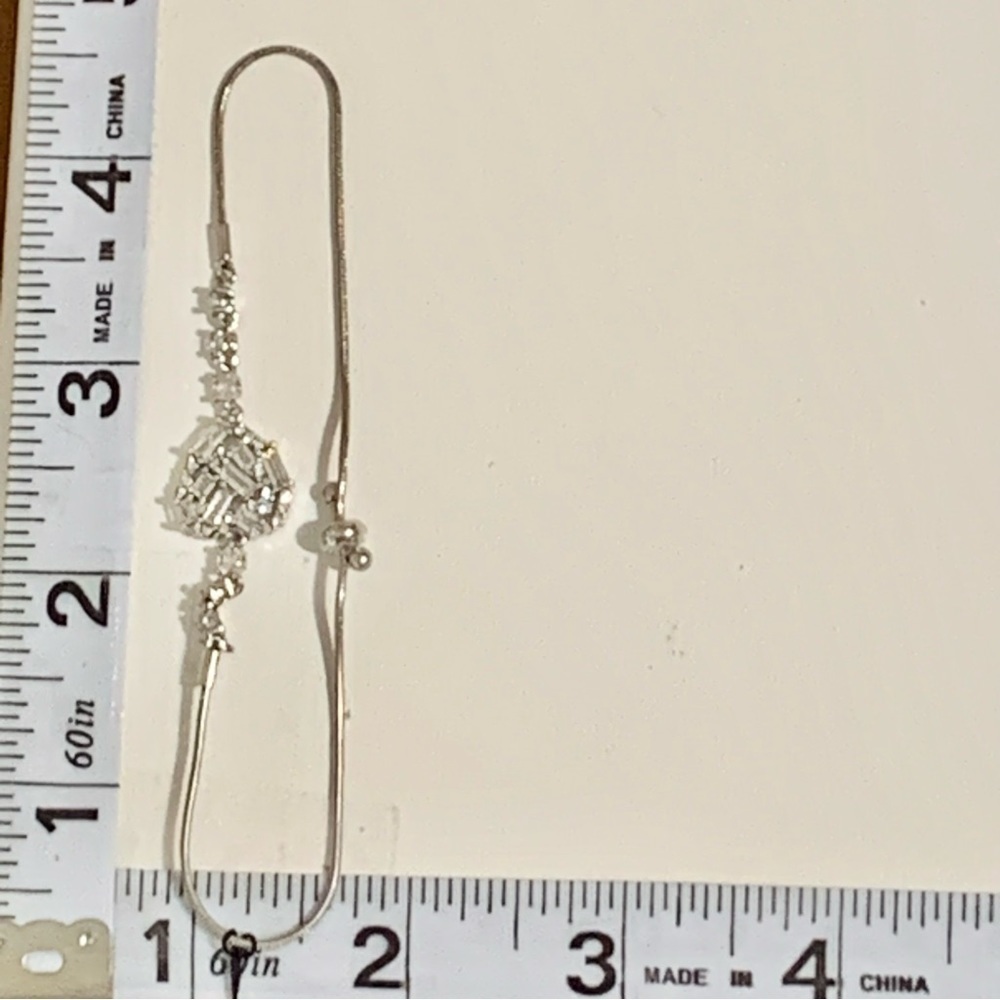 - NWT Givenchy silver toned cubic zirconia heart slider bracelet 💍💎👑 - Picture 6 of 7